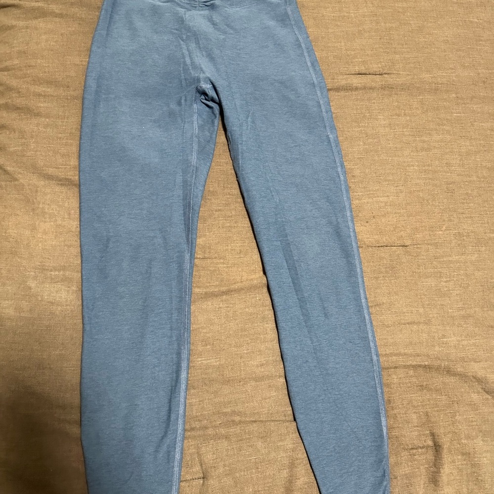 Bombshell Sportswear Blue Seamless V-Waist Leggings - Picture 3 of 5